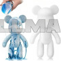 Флюидный медвежонок Punk Fluid Bear Bearbrick с красками, набор для творчества сделай сам DIY 23 см